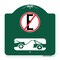 Signmission Spanish Parking Control Sign No Estacionar No Parking, Green & White Alum Sign, 18" H, GW-1818-22883 A-DES-GW-1818-22883 - alternate 1